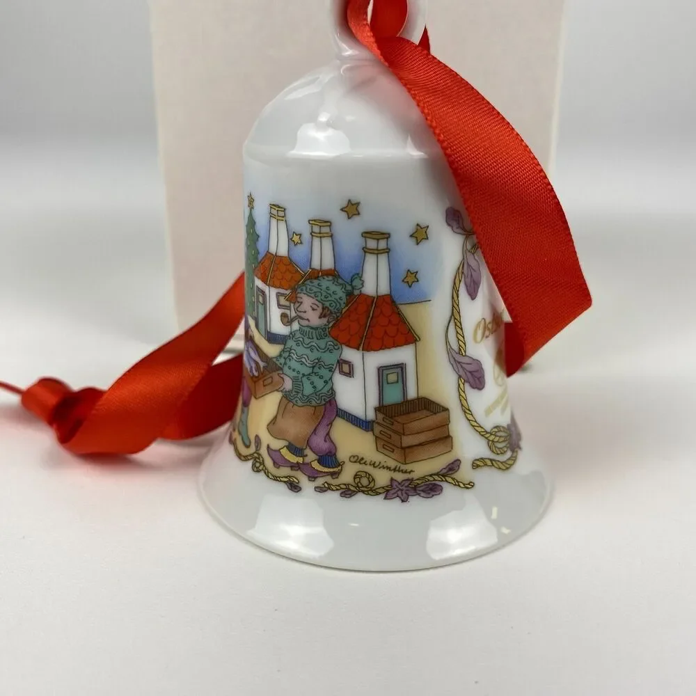 VTG Hutschenreuther Germany Porcelain Christmas Bell Ornament Baltic Sea 1994